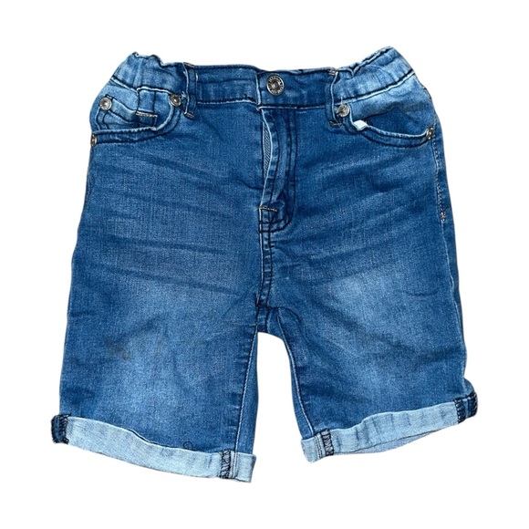 7 For All Mankind Classic Blue Kids Shorts - Picture 1 of 4